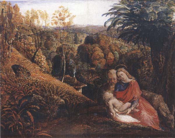 Rest on the Flight into Egypt or Holy Family